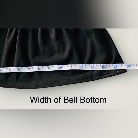 BLACK BELL BOTTOMS—EXTRA SMALL AND NEVER WORN—STRECH PANTS CUTE - Picture 5 of 14